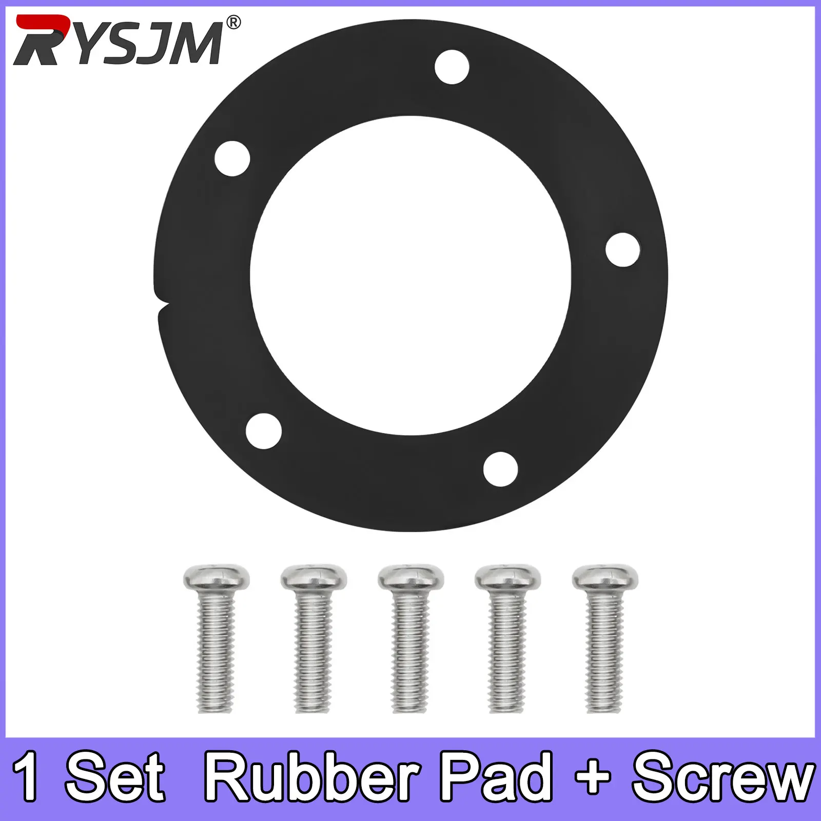 1 Set  Rubber Pad + Screw Accessories Circle with Screws for Fuel Level Sensor Parts Oil Tank Stainless Steel Screws Parts