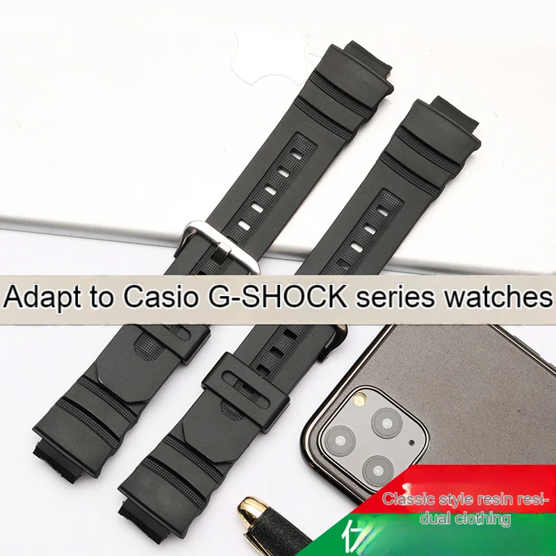 For Casio G-Shock AW-590/591/5230/282B AWG-M100/M101 G-7700/7710 resin strap rubber watch accessories bracelet