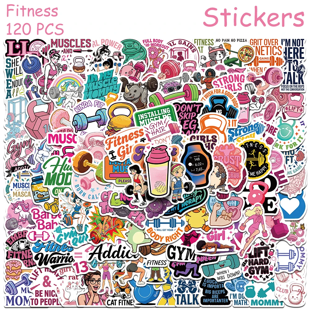 60/120pcs Cartoon Gym Fitness - Meal Prep Notebook review and price