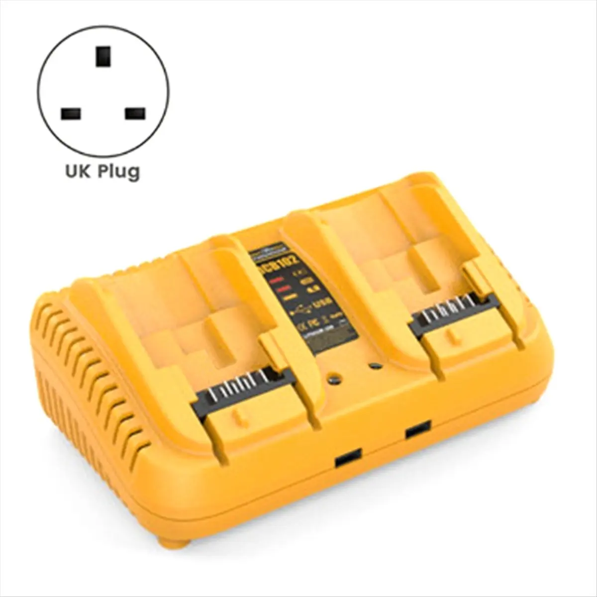 L77A DCB102 Double Charger For 12V 20V Lithium Battery Charger UK PLUG