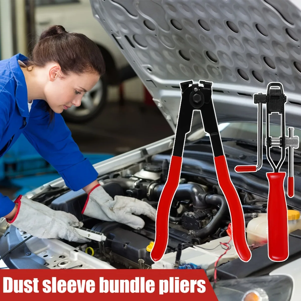 ชุดคีมหนีบสายรัดแบบมืออาชีพ 1 ชิ้น พร้อมที่ตัด สำหรับงานหนัก