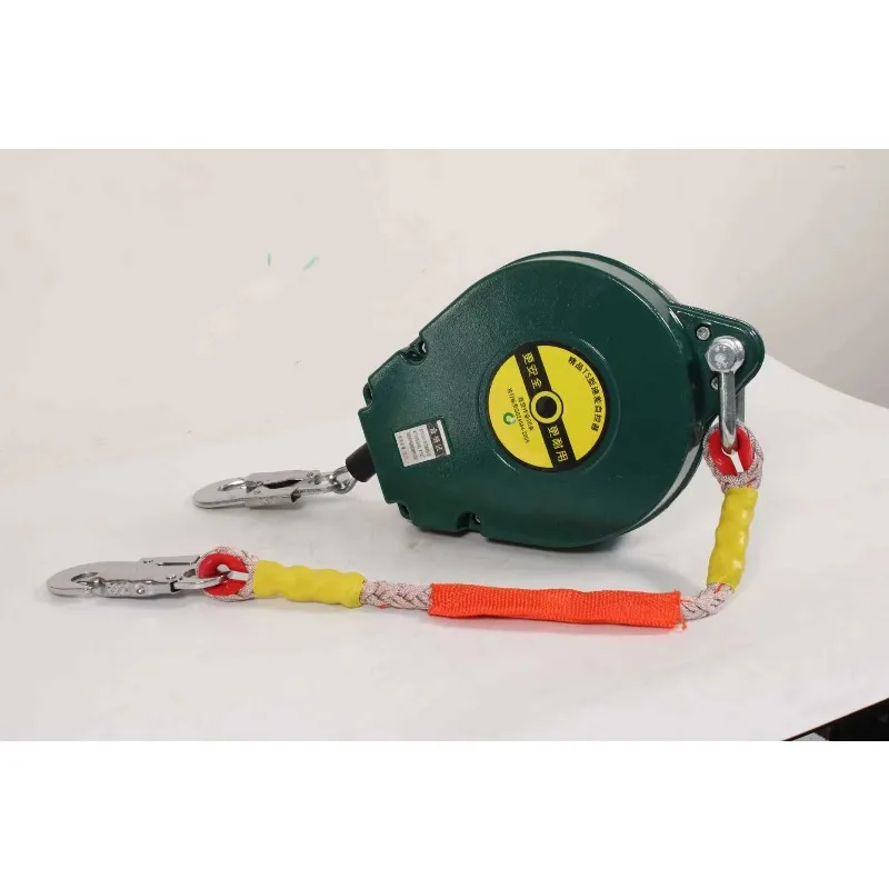 10m 150kg High Quality Factory Self Retractable Lifeline Fall Arrester Systems Hot Sale Safety Wire Rope Grab Fall Arrester