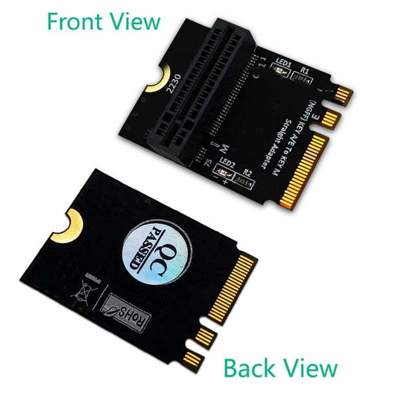 M.2 NVME Adapter SSD PCIE M2 NGFF Key M To M.2 Key A/E Adapter Vertical Installation For 2230 M2 NVME SSD Riser Card