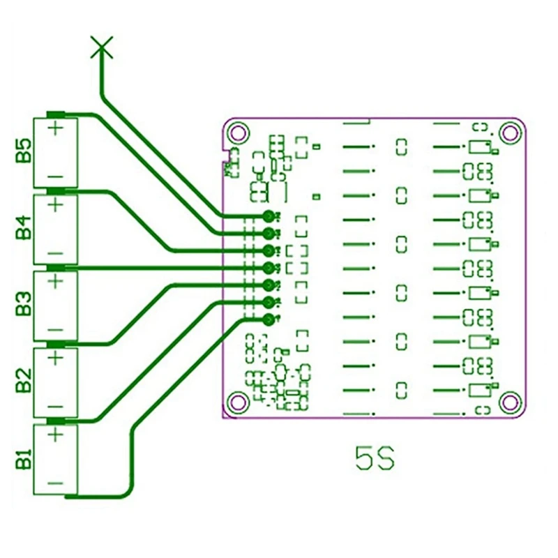 2X 5S Active Equalizer Balancer Lifepo4 / Lipo/ LTO Battery Energy Equalization Capacitor BMS Board