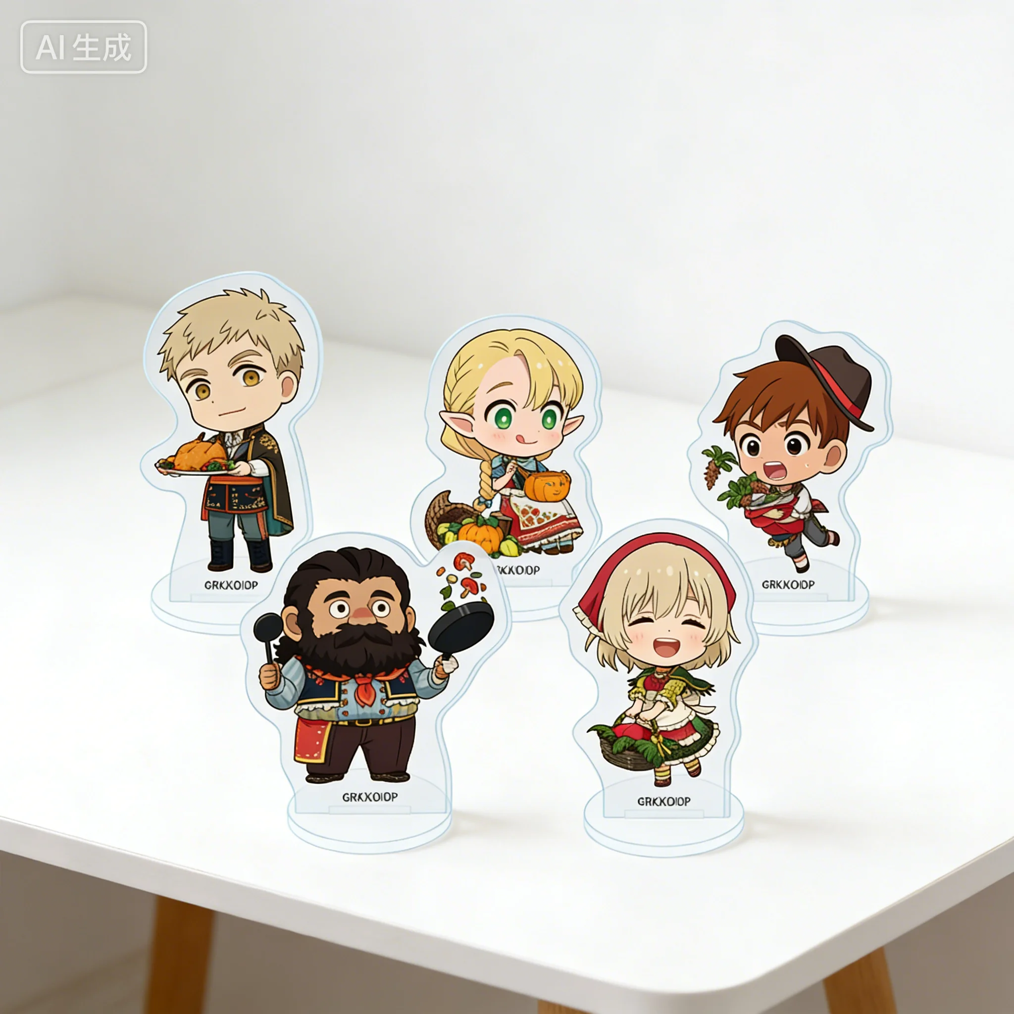 Delicious in Dungeon Meshi Laios Touden Cartoon Character Acrylic Stand Model Plate Keychains Desk Decorations Festivals Gifts