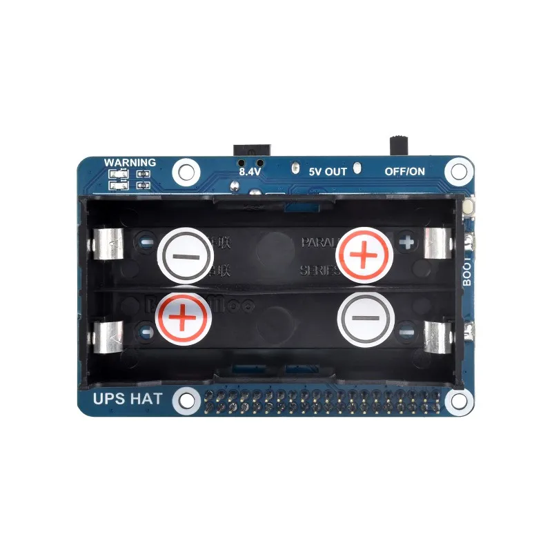 Waveshare Uninterruptible Power Supply UPS HAT For Raspberry Pi, Stable 5V Power Output