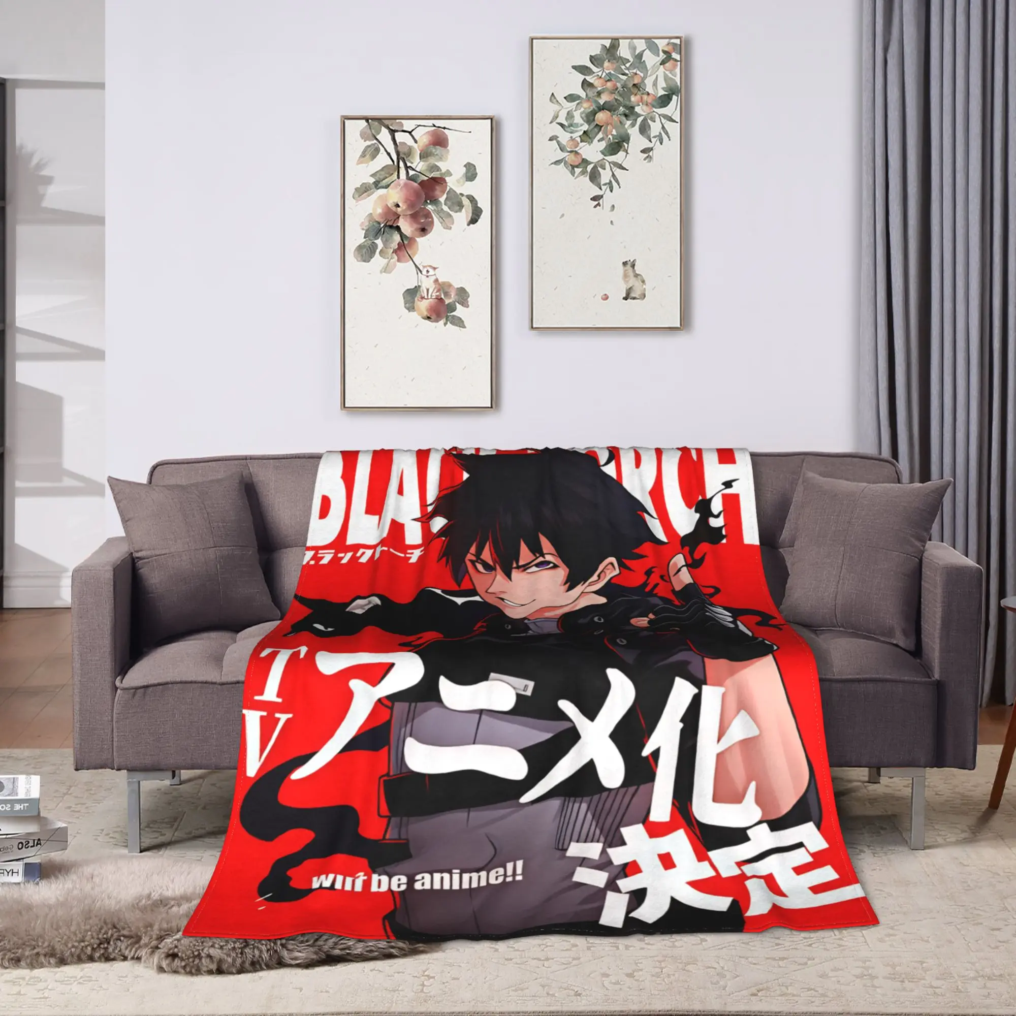 2026 Blacks Torchs Anime Blankets  Travel Flannel Throw Blanket For Couch Bed Warm Custom Quality Bedspread Gift Idea