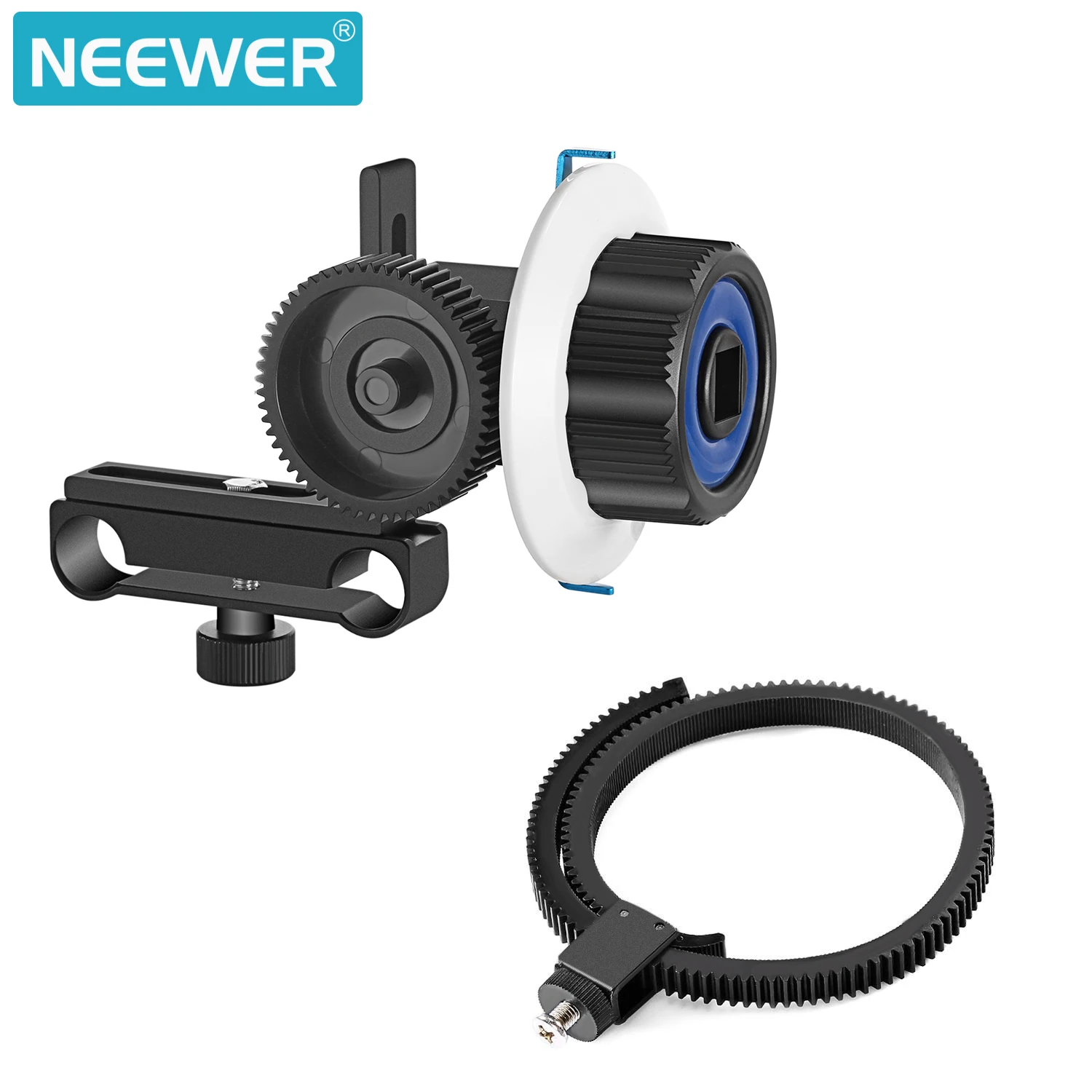 Neewer Follow Focus с ремнем с кольцом передач для Canon Nikon Sony и других зеркальных камер, видеокамер DV, видеоподходит для стержневой пленочной системы 15 мм