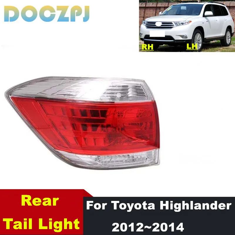 

1PCS Rear Bumper Exterior Tail Light Brake Tail Lamp Housing Cover For Toyota High Lander 2012 2013 2014