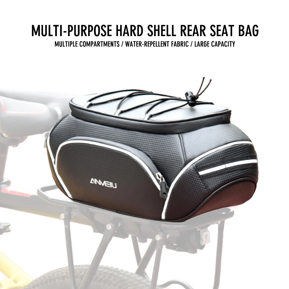 10L Bicycle Bags Large Capacity Waterproof Cycling Bag Mountain Bike Saddle Rack Trunk Bags Luggage Carrier Bike Bag