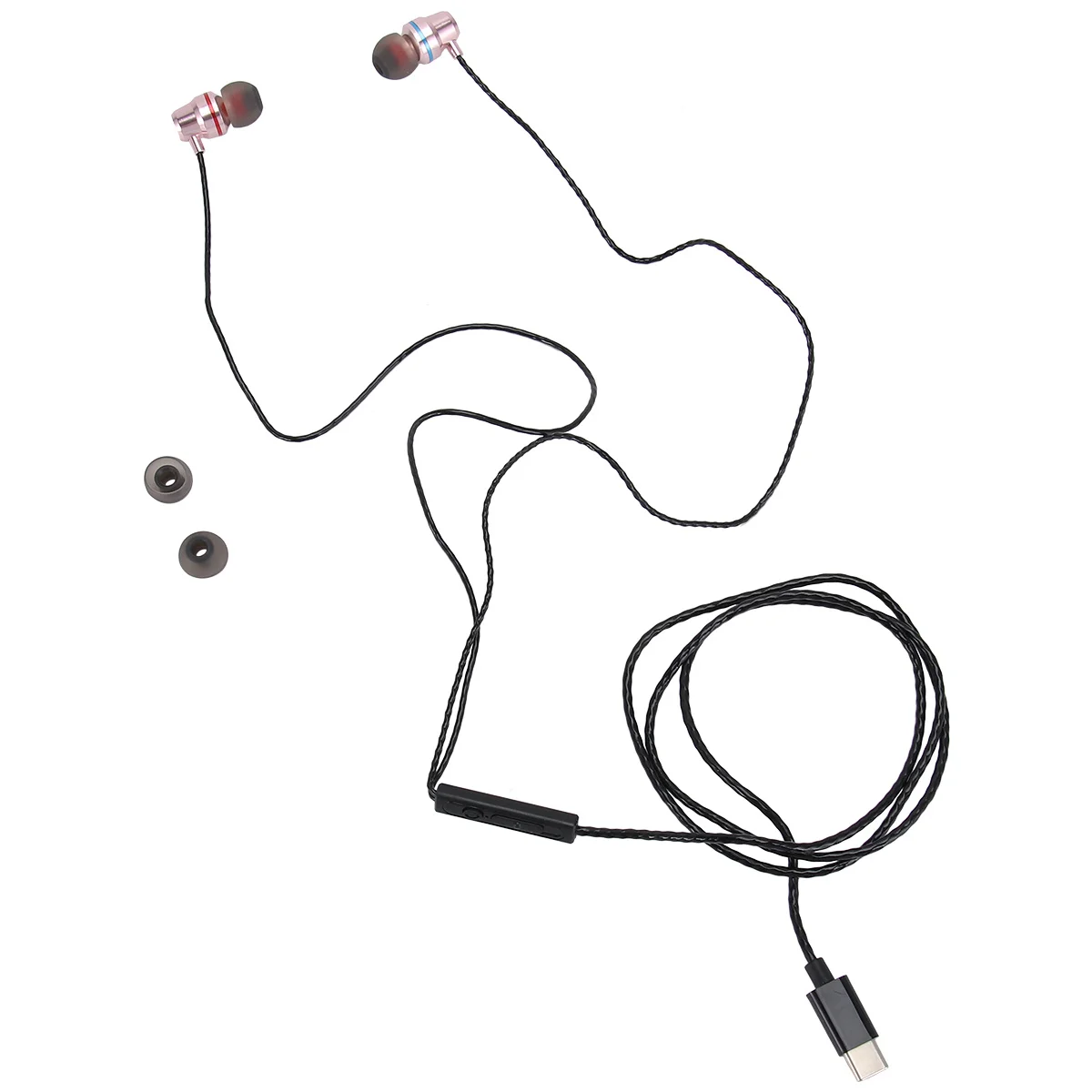 

In-Ear Earphones Type C Hifi Stereo Super Bass Noise Isolation Lightweight Comfortable Fit For Type-C Smartphones Rose