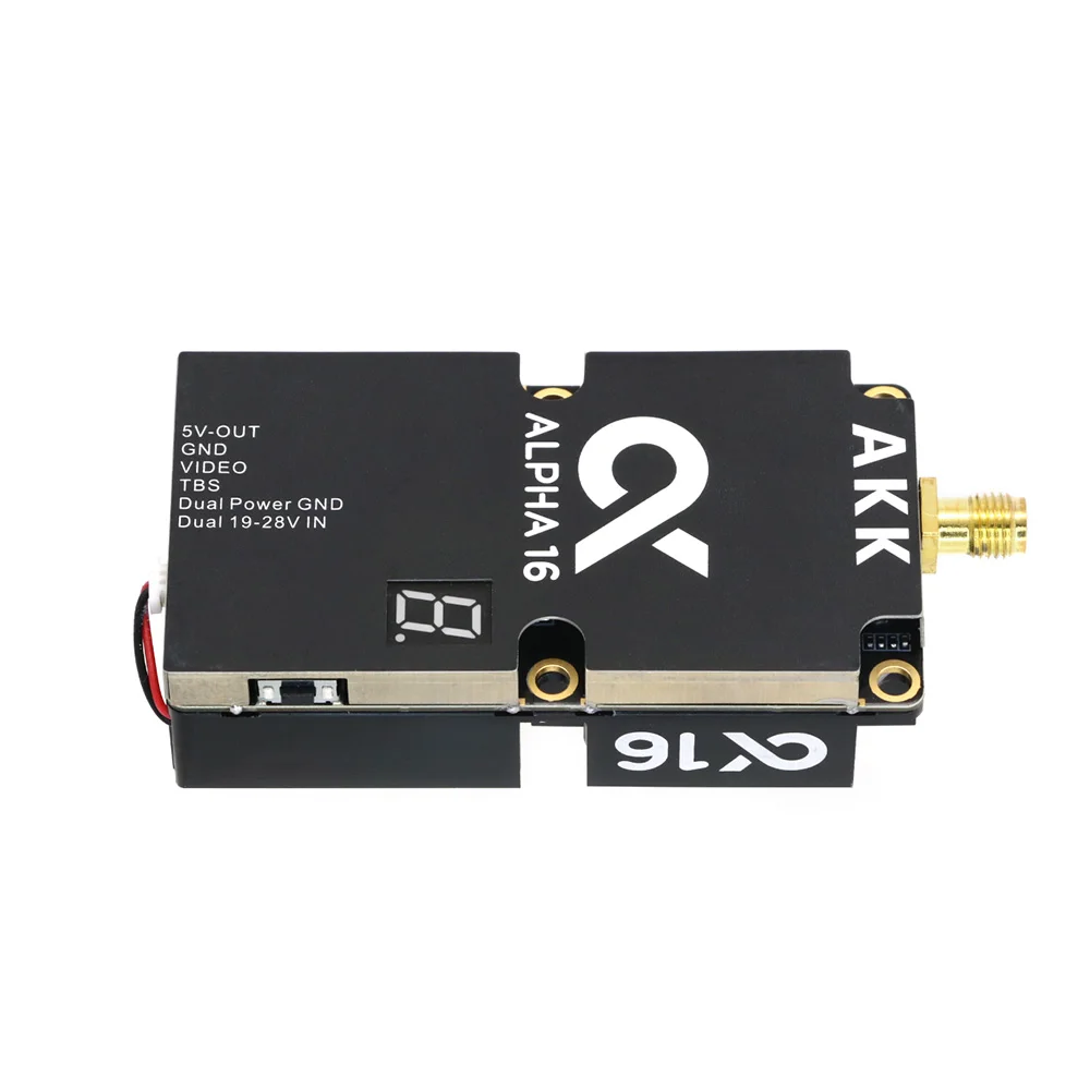 AP1AKK Alpha 16 VTX 4.9G 5.8G 25mW/1W/3W/5W/8W/16W 96CH Video Transmitter Supportable Smart Audio
