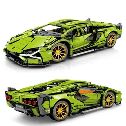 1000+PCS Technical Green Lamborghinied Building Blocks High-Tech City Sport Racing Car 42115 Model Vehicle Assemble Bricks Toys