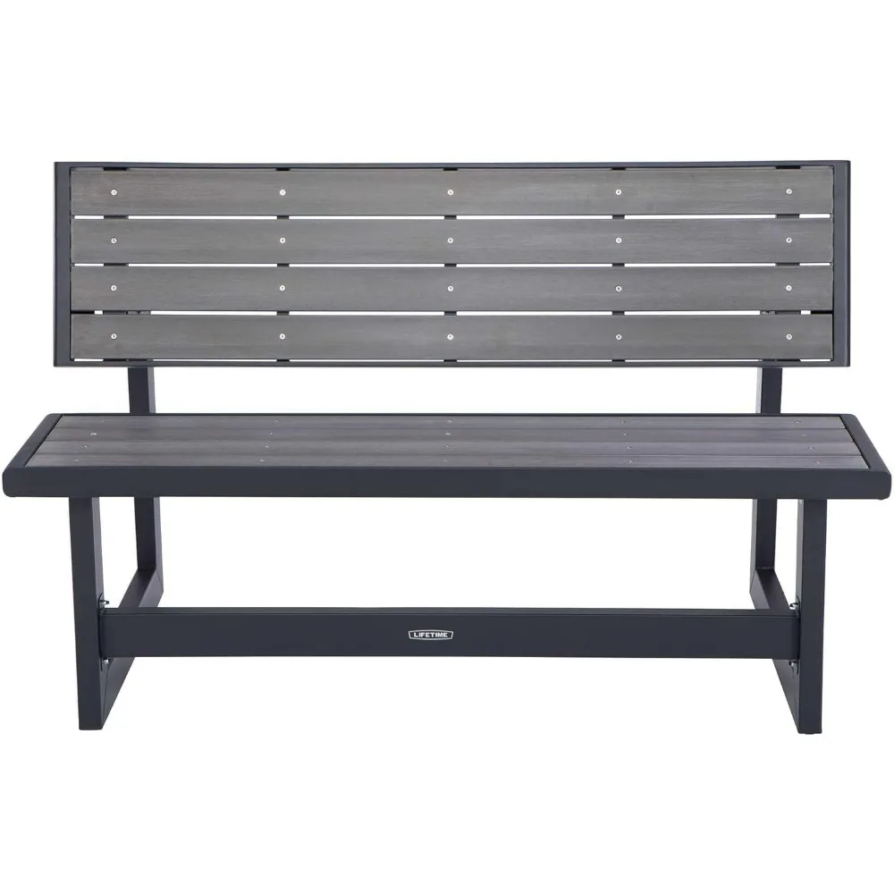Banco conversível para exterior LIFETIME 60253, 55 polegadas, cinza Harbor