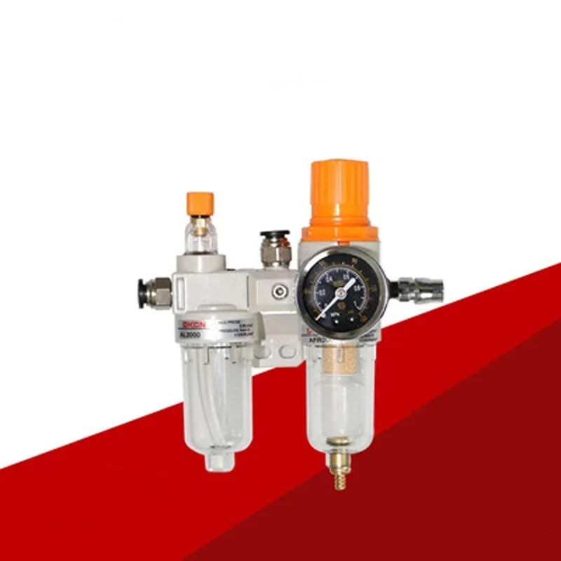 Air Compressor Air Filter Regulator Oil Water Separator Trap Filter Regulator Valve Automatic Drain Lubricator Pressure Gauge