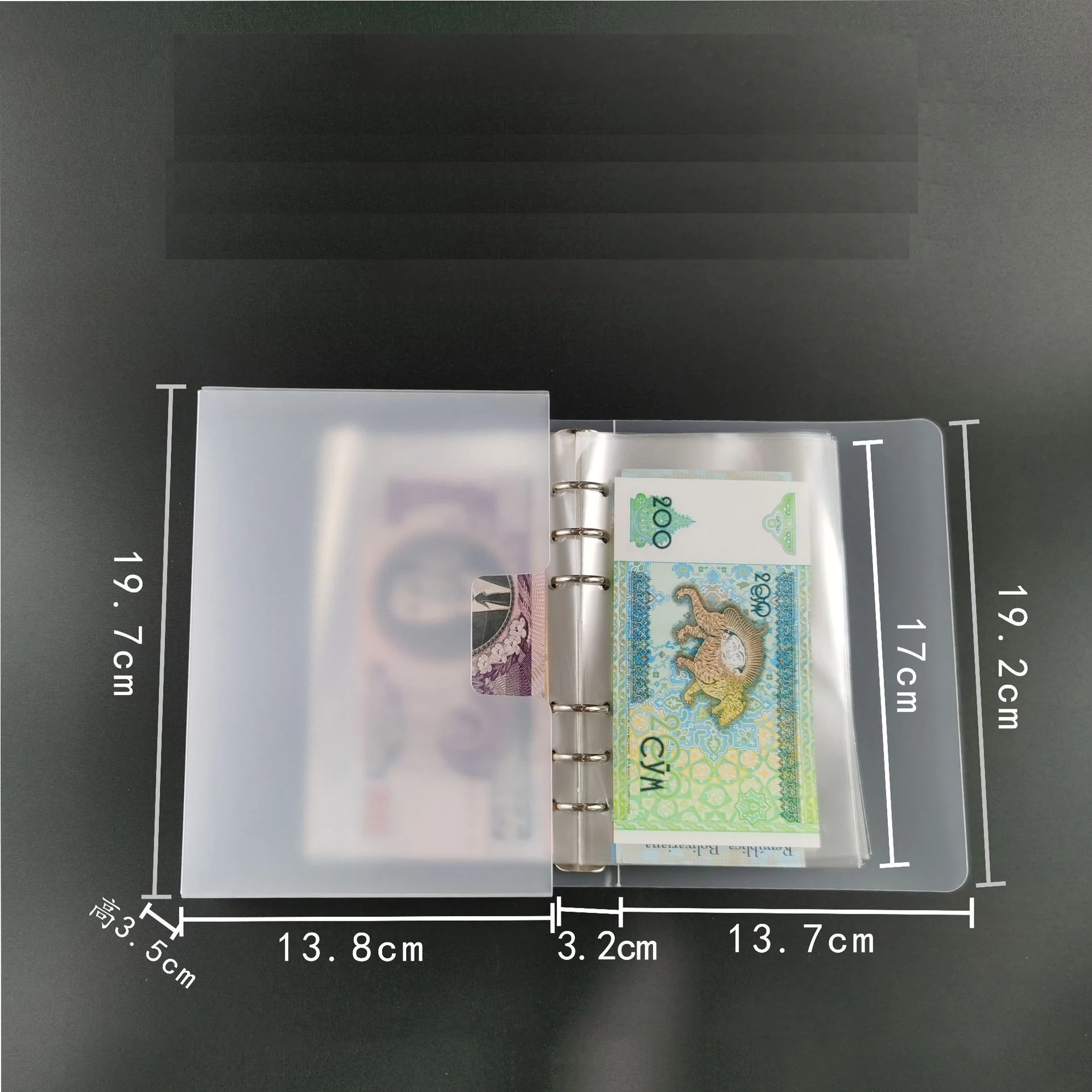 Dollar Bill Holder with Storage Case Plastic Paper Money Holders Currency Sleeves Bill Clear Holders for Regular Bills Protector