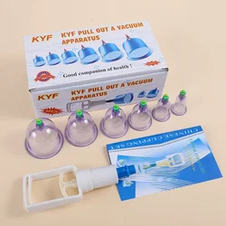 Household Cupping Therapy Set Vacuum Suction Cup Pump ABS Thick 6 Cans Cupping Massage Cups Acupuncture Massager Health Care