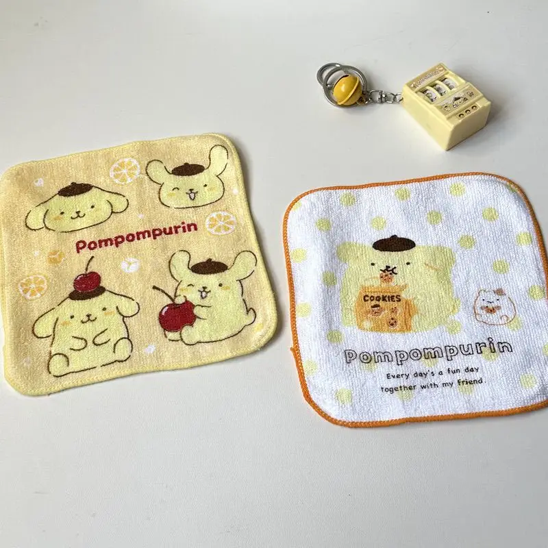 Kawaii أنيمي الكرتون لطيف PomPomPurin مربع منشفة مربعة صغيرة عالية الجمال منشفة صغيرة للأطفال المحمولة اليد مسح الهدايا اللعب #2
