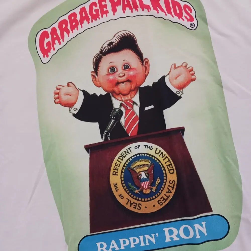 Garbage Pail Kids T-Shirt RAPPIN' RON Series 2 Card 46a vtg Ronald Ronnie S-2XL