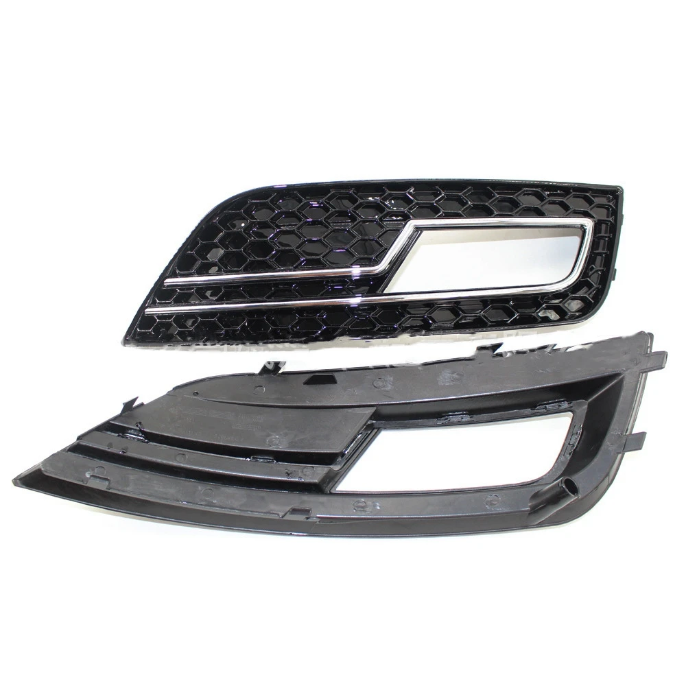 

1Pair Car Front Fog Light Grill Cover For A4LB9 S4 RS4 A4 B8.5 2012-2015 Honeycomb Grille-A97E