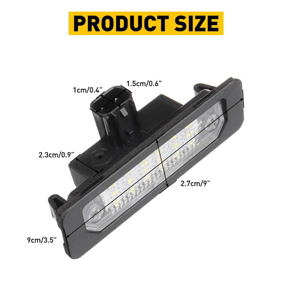 2Pcs For Ford Mustang Taurus Lincoln MKS MKT MKX 2010 2011 2012 2013 2014 Canbus White LED License Number Plate Light Lamp