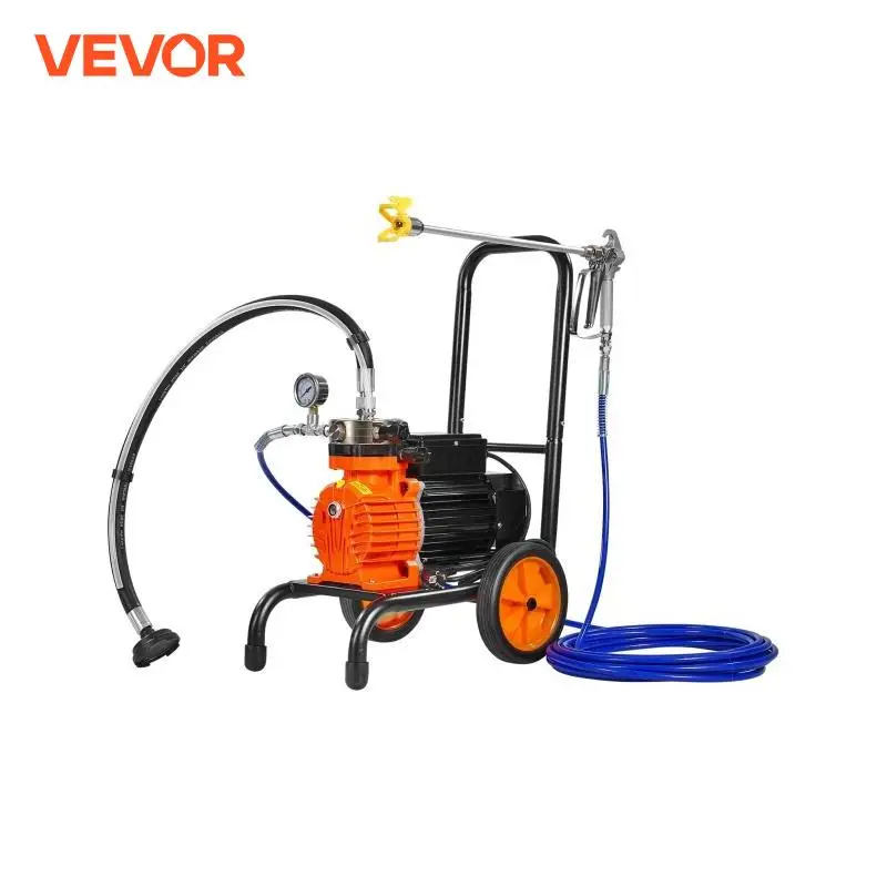 VEVOR Airless-Farbspritzgerät mit Membran, 900 W effizientes Airless-Farbspritzgerät mit Wagen, 1800