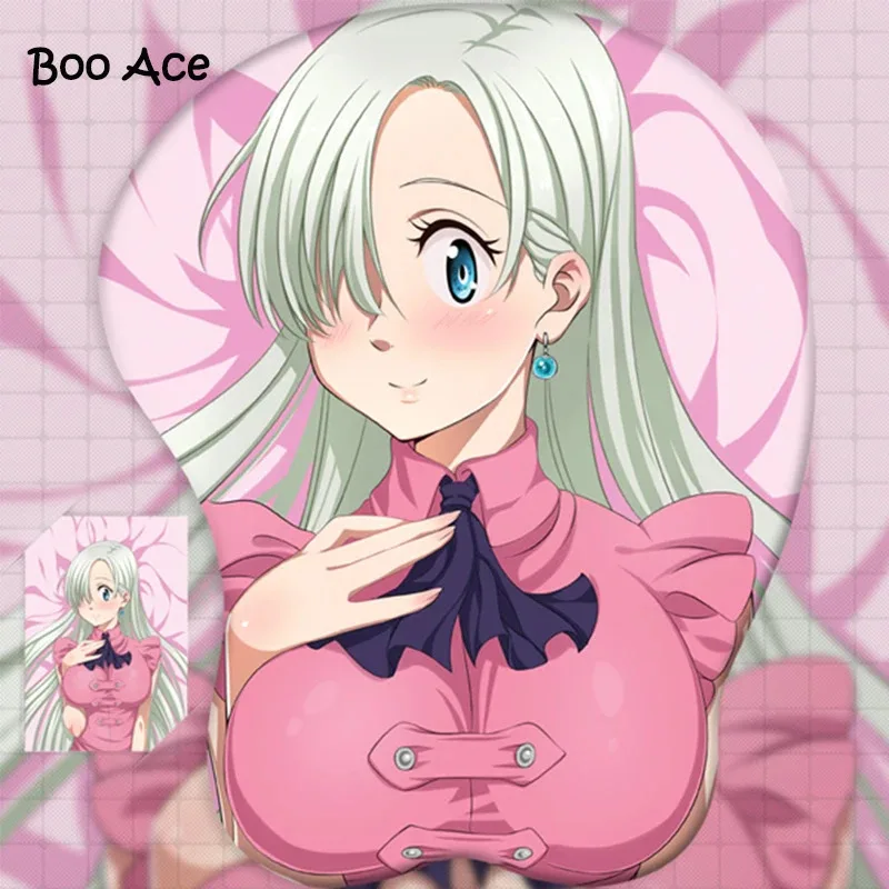 

Elizabe Anime 3D Oppai Gaming Mouse Pad Mat Otaku Wrist RestCosliu