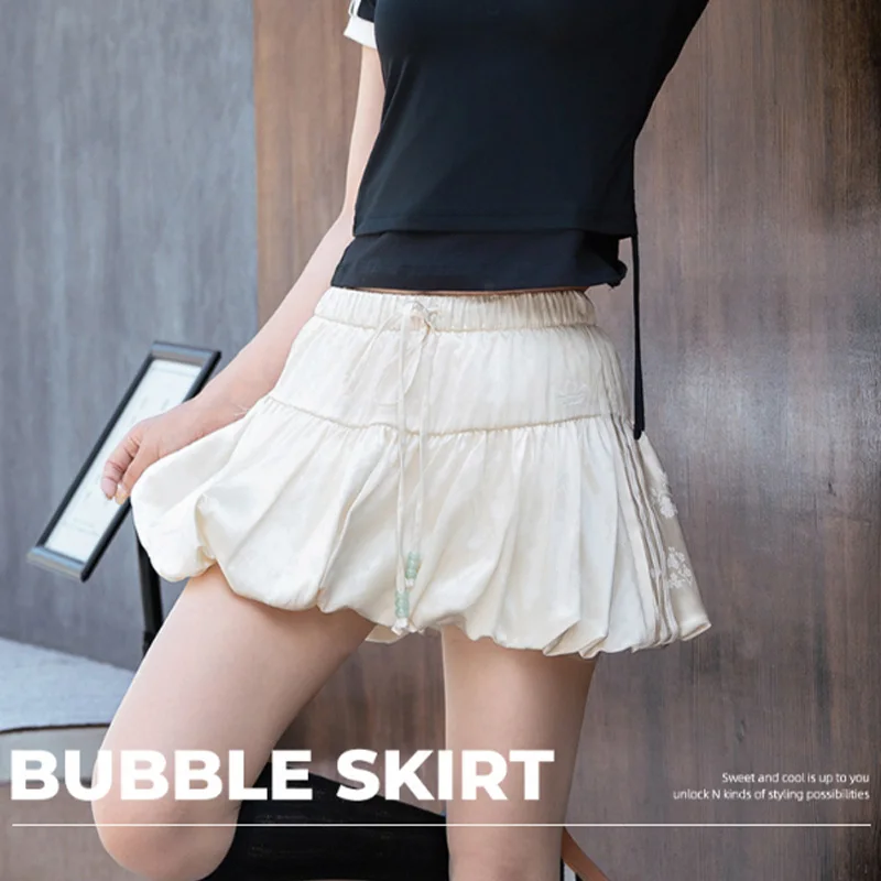 Adidas Women White Sport Mini Skirt High Waist Active Skirt Casual Daily Streetwear 2026 Hot  Fashion KY5749