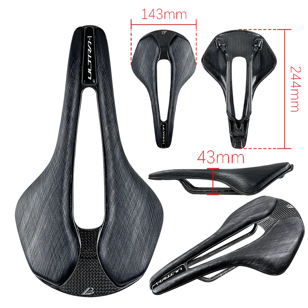 

BALUGOE легкое седло из углеродного волокна с вакуумной кожаной поверхностью, пневматический шоссейный велосипед, горный велосипед, подушка для велосипеда, детали велосипеда