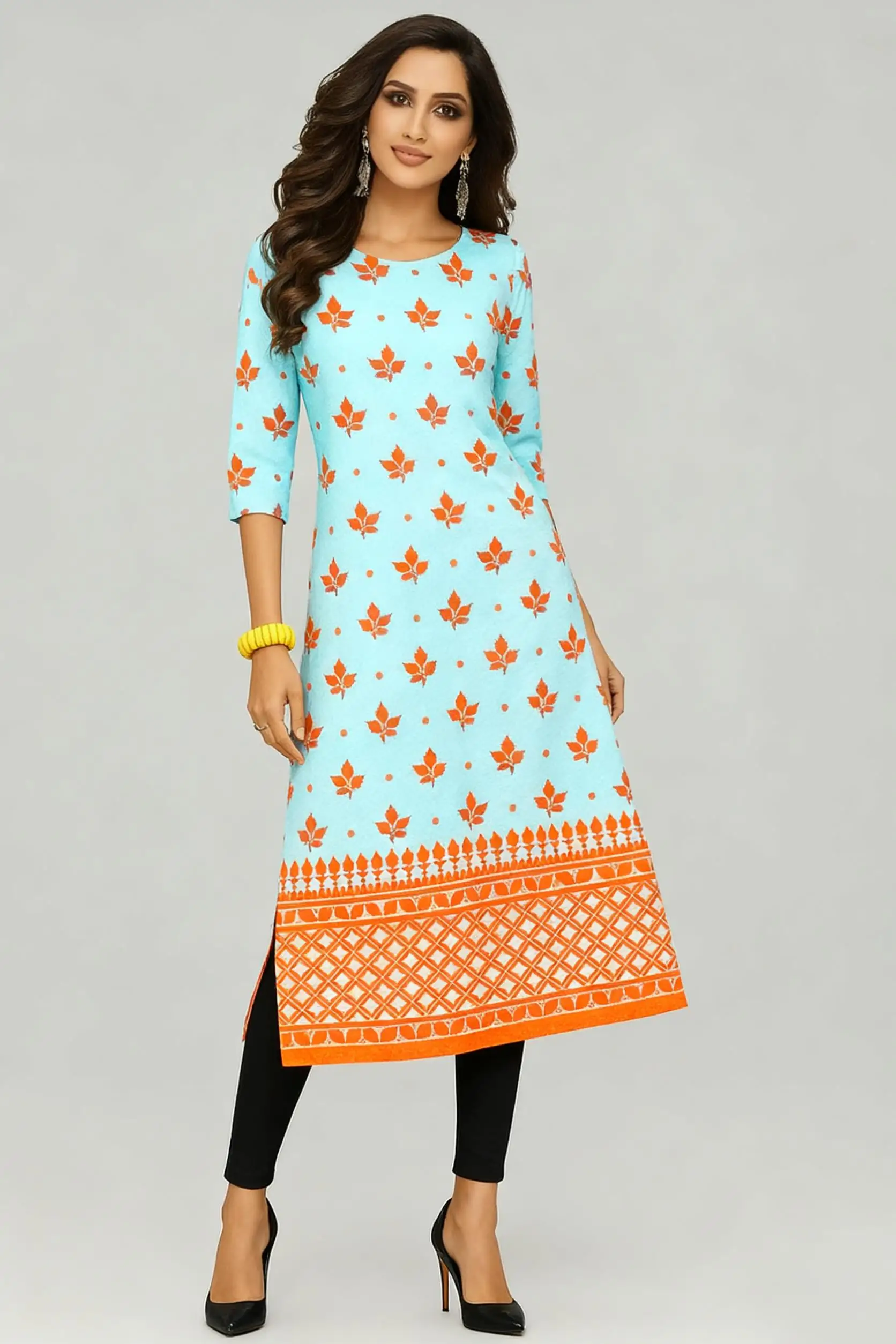 فستان مسلم كورت نسائي عصري مستقيم أنبوب 2026 على الطراز الوطني بحاشية شق متعددة النمط الوطني Abito Donna Musulmana #1