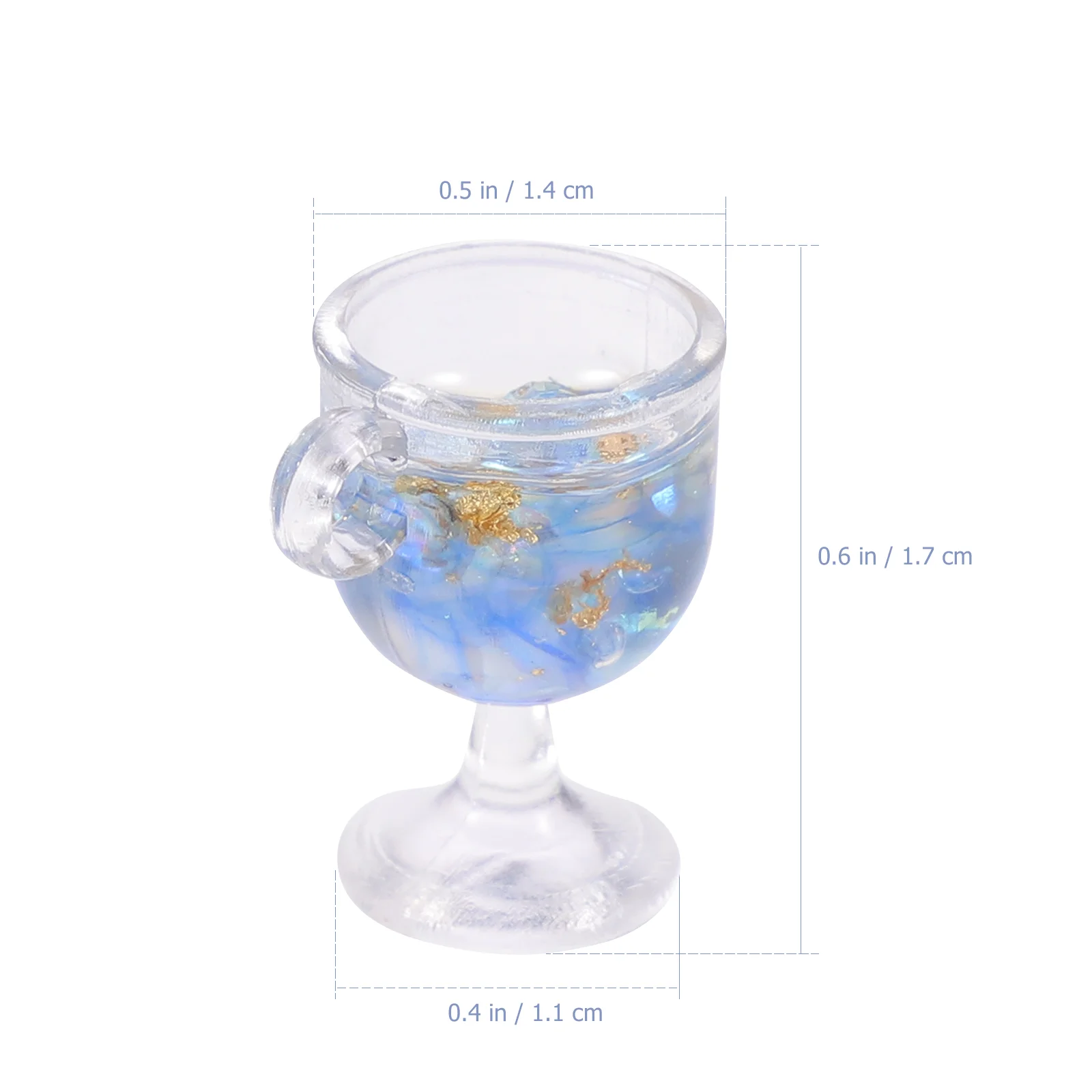 25 Pcs Mini Simulation Accessories Classic Jewelry Project Resin Goblet Bracelet Charms Cup for Making