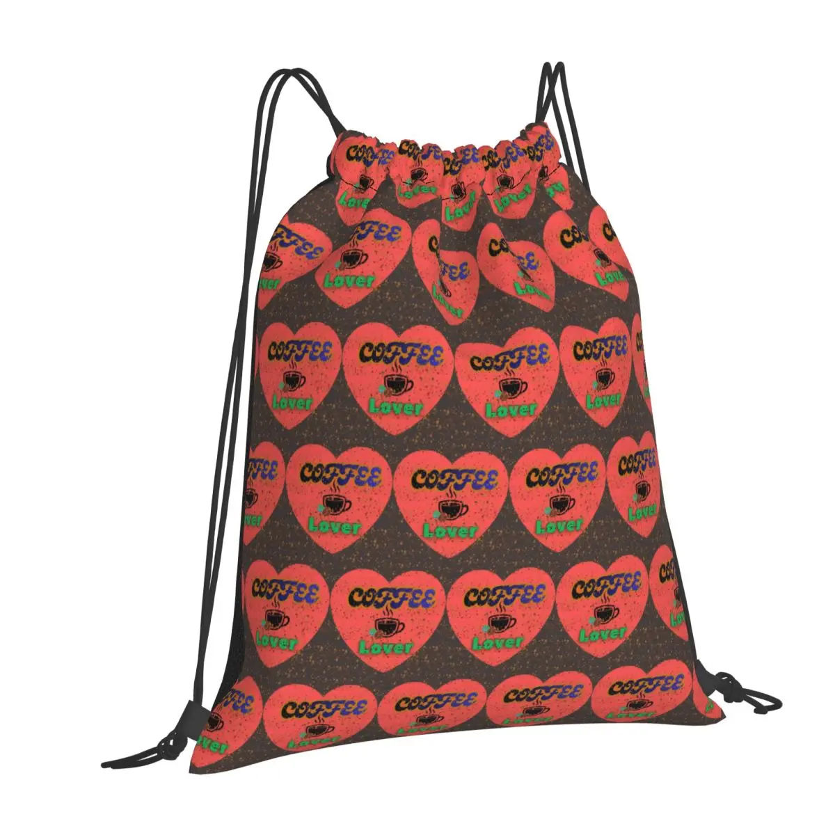 Trendy Minimal Coffee Style Design Backpacks Multi-function Drawstring Bags Sports Bag Book Bags for Man Woman Students