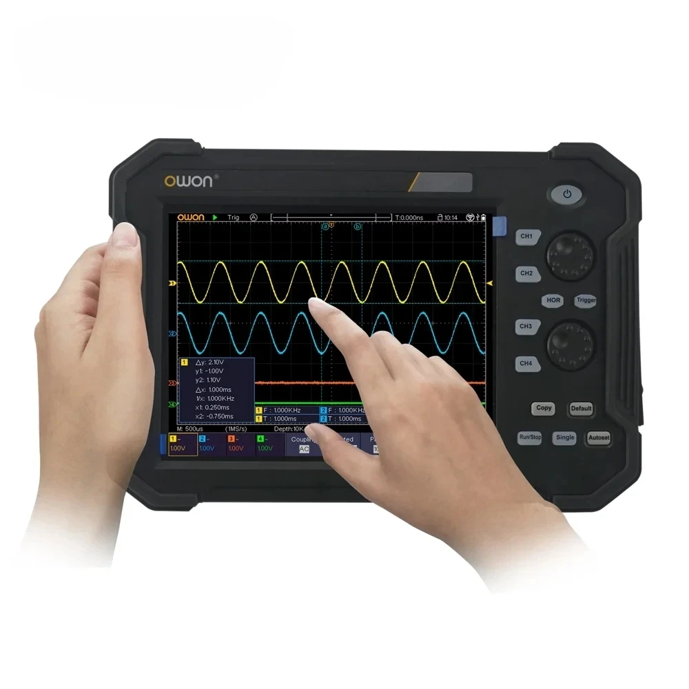 4CH TAO3074 3104 Portable Digital Tablet Oscilloscope 8inch LCD Multi-Touch Screen 100MHz 1GS/s 8 bits CAN Bus Decoding