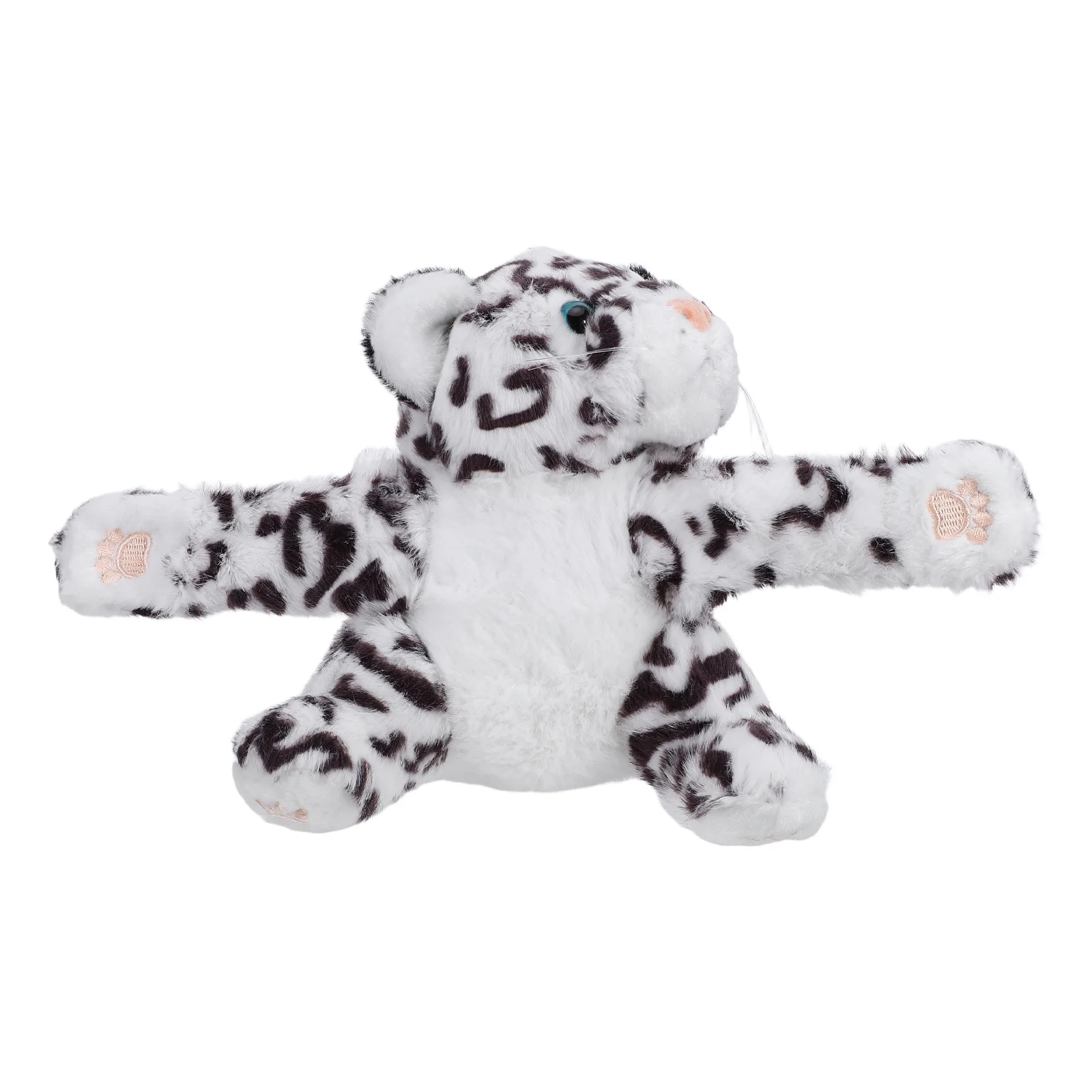 سوار صفعة على شكل نمر الثلج، سوار معصم لطيف على شكل حيوان للأطفال، أساور محشوة ناعمة - جائزة الفصول الدراسية لحفلات أعياد الميلاد #5