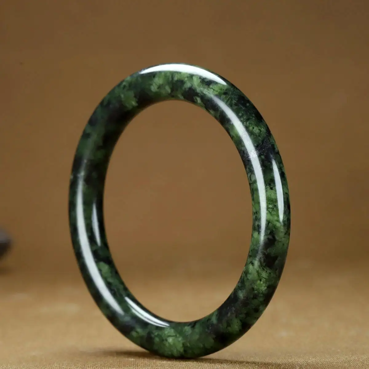 AAA Natural Myanmar Emerald Stone Bracelet Dark Green Jade Olive Green Bracelet