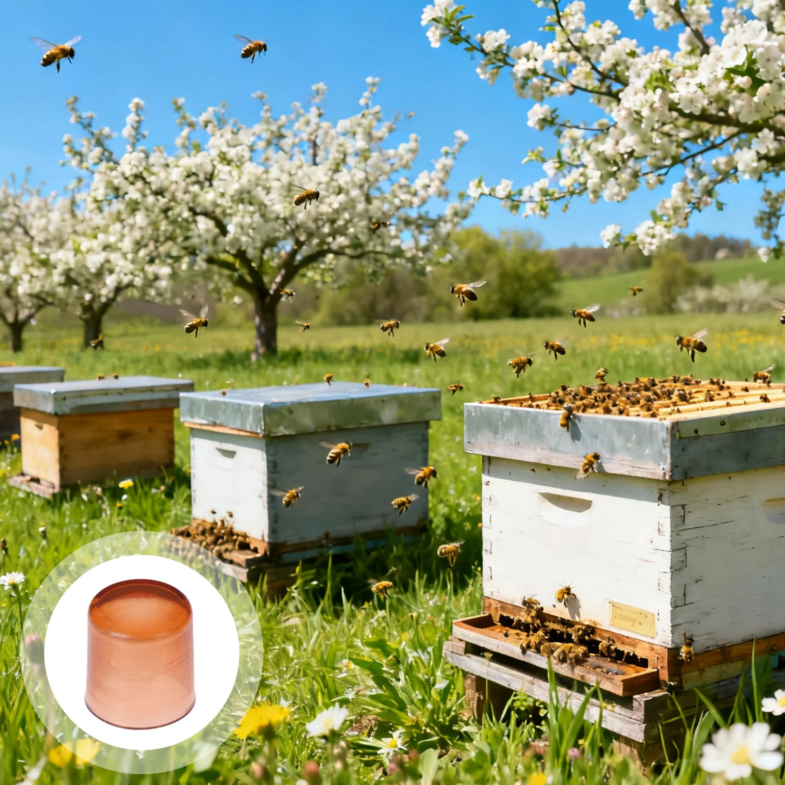 

2000Pcs Bee Queen Rearing Kit Transparent Cell Cups for Precise Grafting Portable Bee Incubation Tool Beginner Friendly