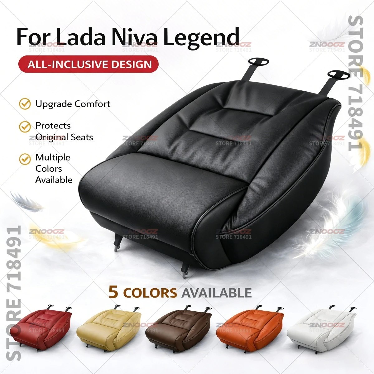 Car Seat Leg Support Extension Seat Cover Memory Foam Extender Cushion Interior Accessories For Lada Niva Legend