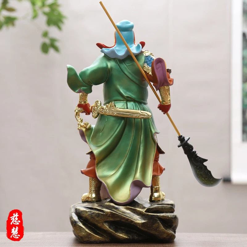 40cm Large Southeast Asia God of wealth GUAN GONG figure HOME shop Prosperity GOOD LUCK CAI SHEN FENG SHUI statue