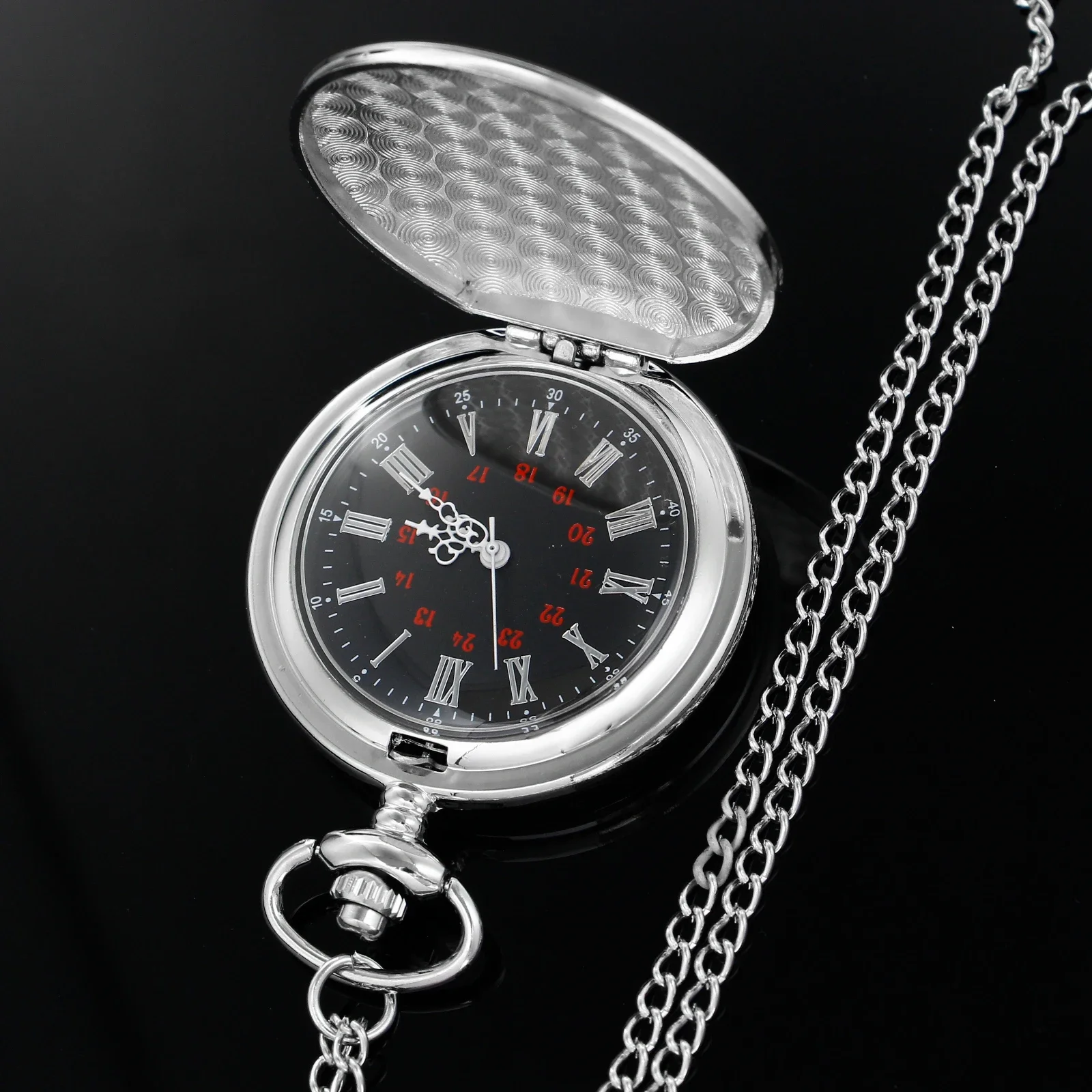 Collana con orologio da tasca al quarzo in argento premium per la festa del papà, regalo per papà, orologio di fascia alta
