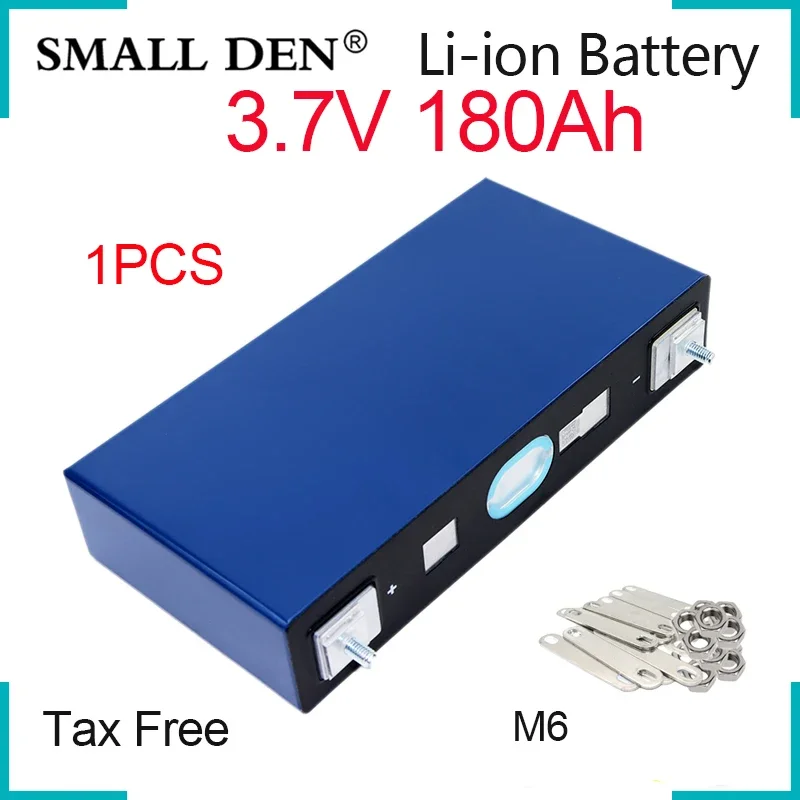 

1PCS New 3.7V 180Ah Lithium Rechargeable Battery 3C High Current DIY 12V 24V 36V 48V E-vehicle RV Golf Cart Solar LED Lamp Yacht