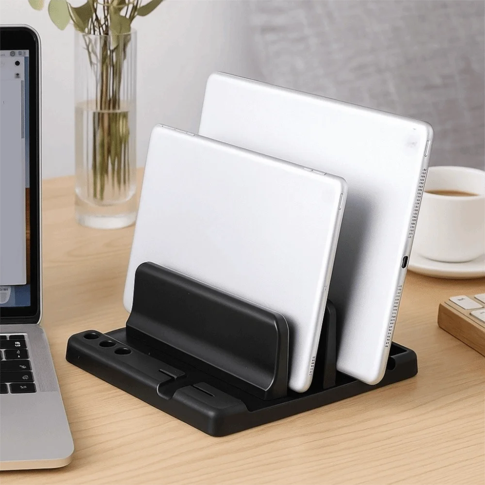 

Save Space Universal Tablet Stand Scalable Width Adjustable Laptop Stand Portable Plastic Vertical Stand PC Laptop