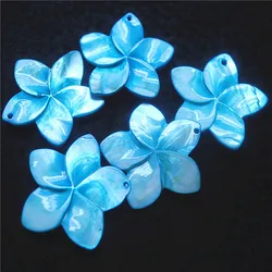 5PCS Pink Shell Pendants Mother Of Pearl Flower Shape 40MM New Season Colors For Women's Necklaces Making Findings