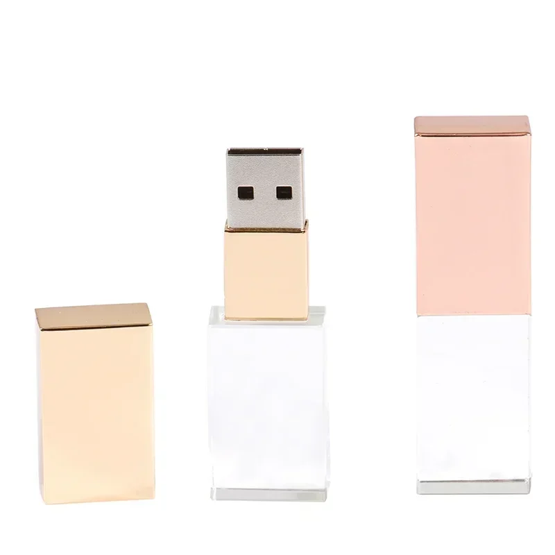 20 PCS JASTER Crystal USB 3.0 Flash Drive 128GB Free Custom Logo Memory Stick 64GB Delicate Business Gift Pen Drive 32GB U Disk