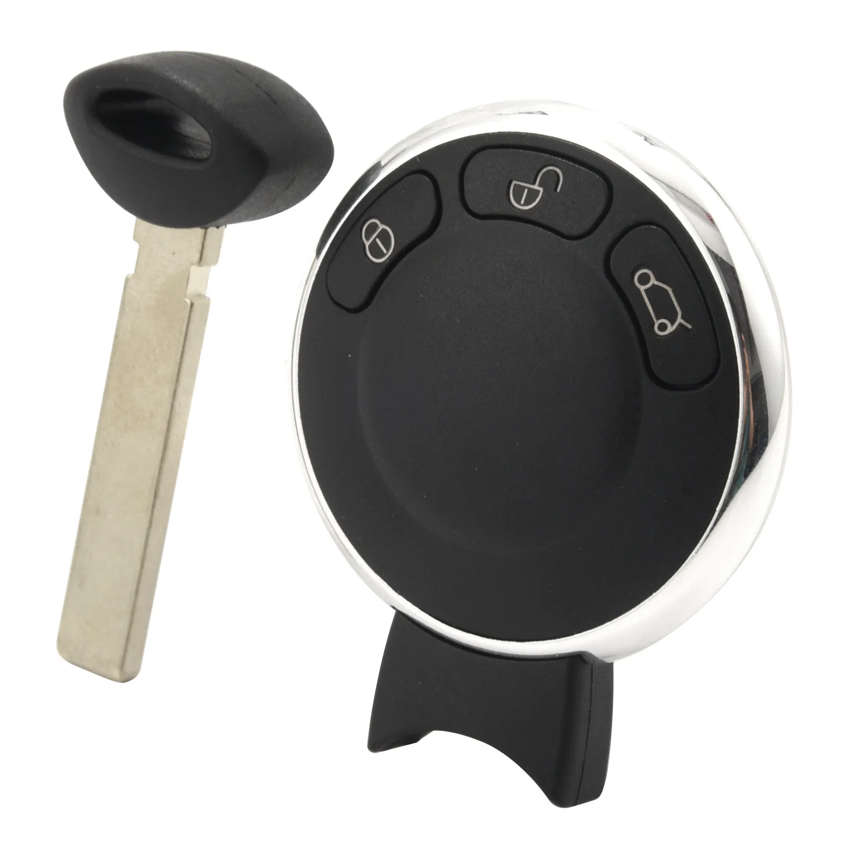 Uncut Car Key Fob Substituição Case Shell, Botão Pad para BMW, Mini Cooper, entrada remota, IYZKEYR5602