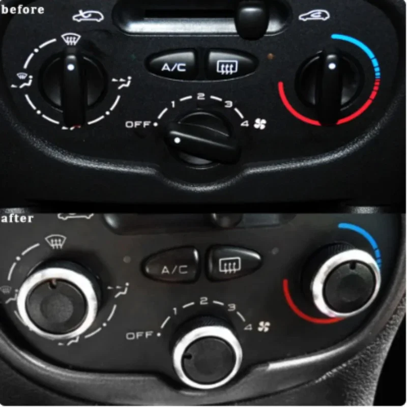 3 części Pokrętło AC do Peugeot 206 207 2006-2011 do Citroen C2 2007-2011 Pokrętło sterowania ogrzewaniem klimatyzacji Akcesoria