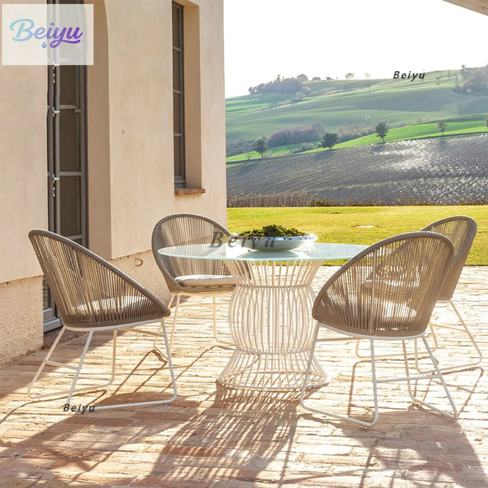 

Outdoor tables and chairs Balcony rattan chairs Internet celebrity coffee table three-piece set Single leisure furniture Sofa