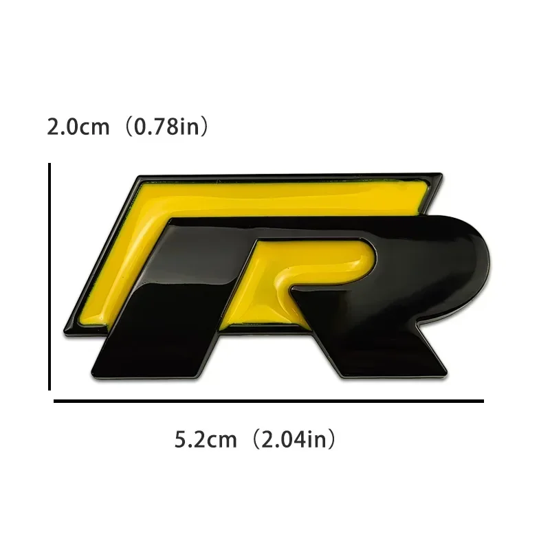 Metal Car Grille Emblem Rear Trunk Badge Stickers for Volkswagen VW R Rline Polo Golf Jetta Beetle CC Bora Tiguan Touran Passat