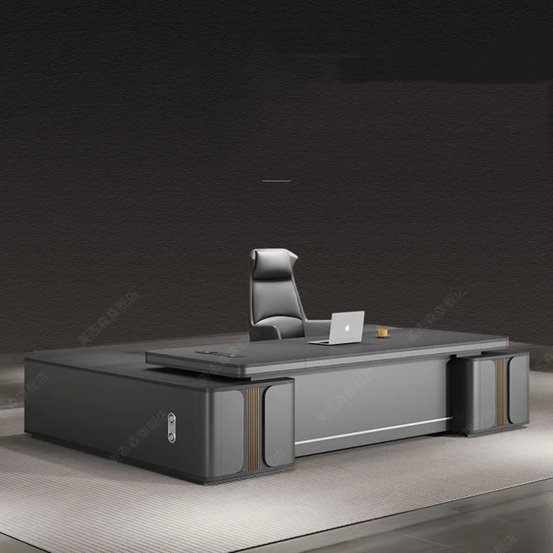 

Light Luxury Designer Office Desk Modern Simple Modern European Stand Up Storage Desk Work Filing Cabinet Schreibtisch Furniture