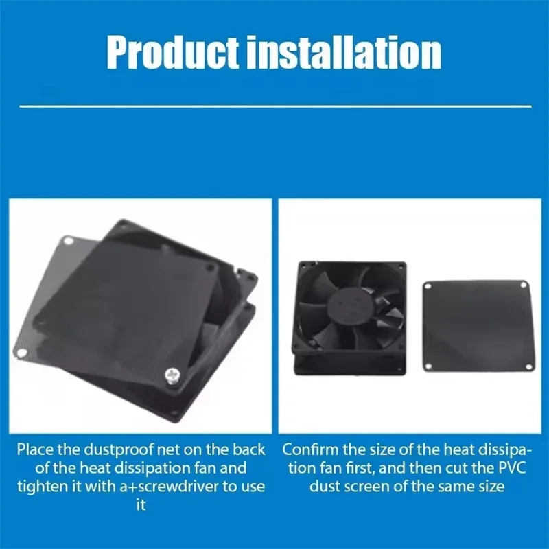 1M PC Chassis Cooling Dust Mesh PVC Net Guard Fan Cover Dust Filter Network Net Case Dustproof Net Cover for Computer