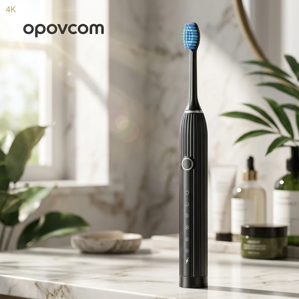 

Rechargeable Sonic Electric Toothbrush for Adults IPX7 Waterproof 6 Modes with Replacement Heads Travel Case